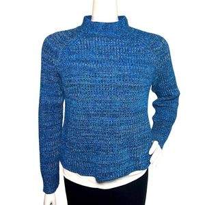 BANANA REPUBLIC EUC Women Multi Blue Crew neck Sweater no pockets Size Med